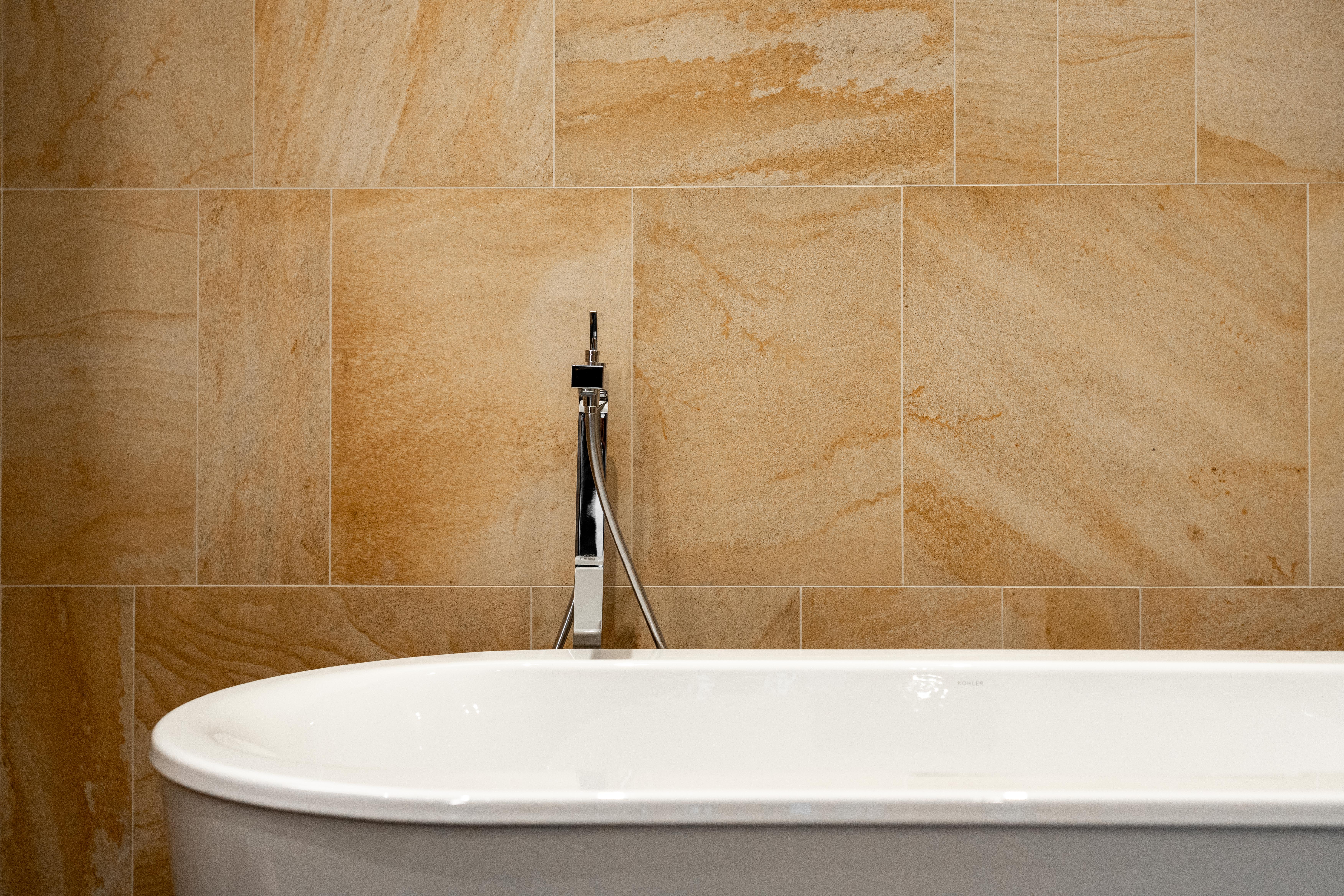 Sandstone bathroom detail shot